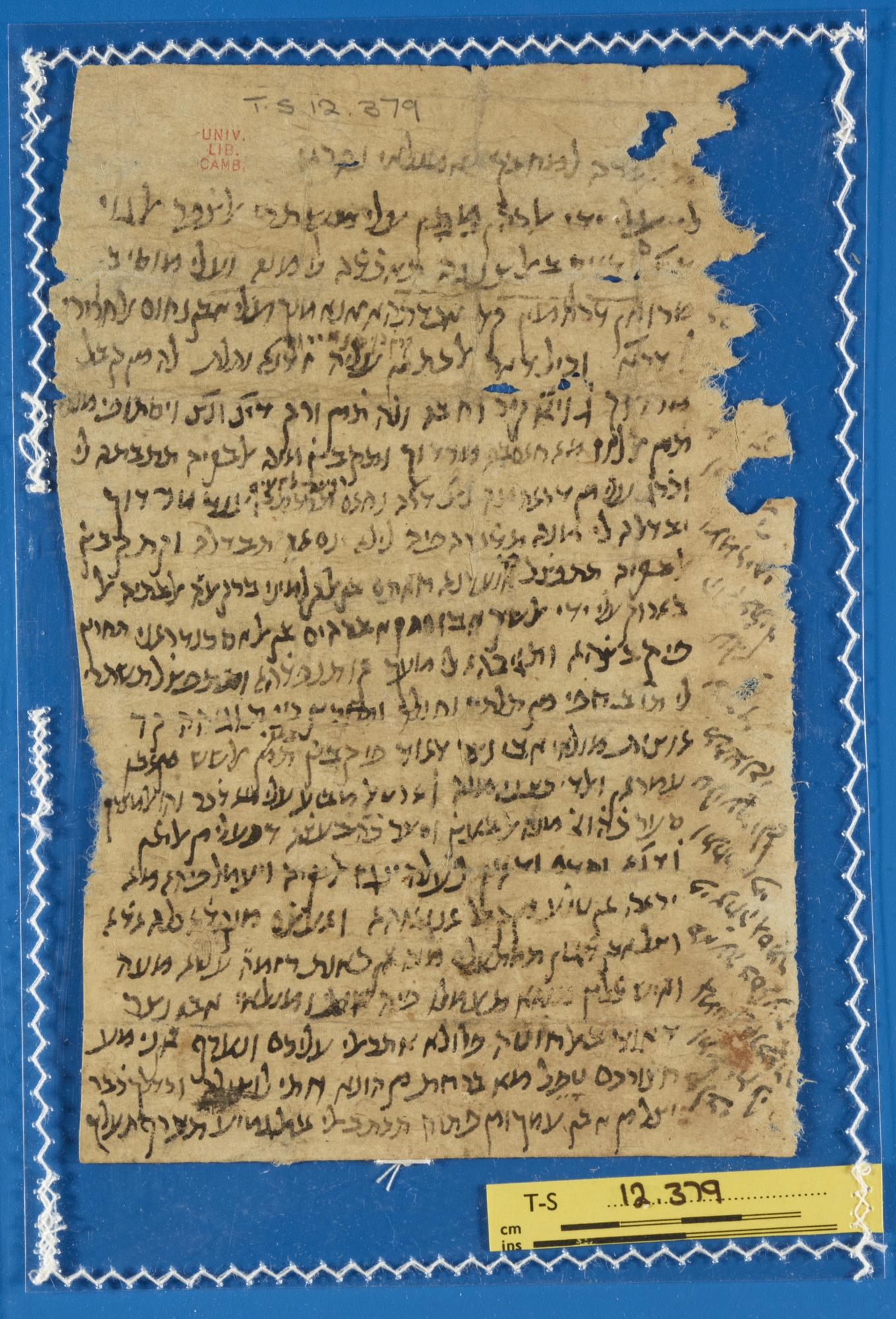 Image of item, e.g. a manuscript page