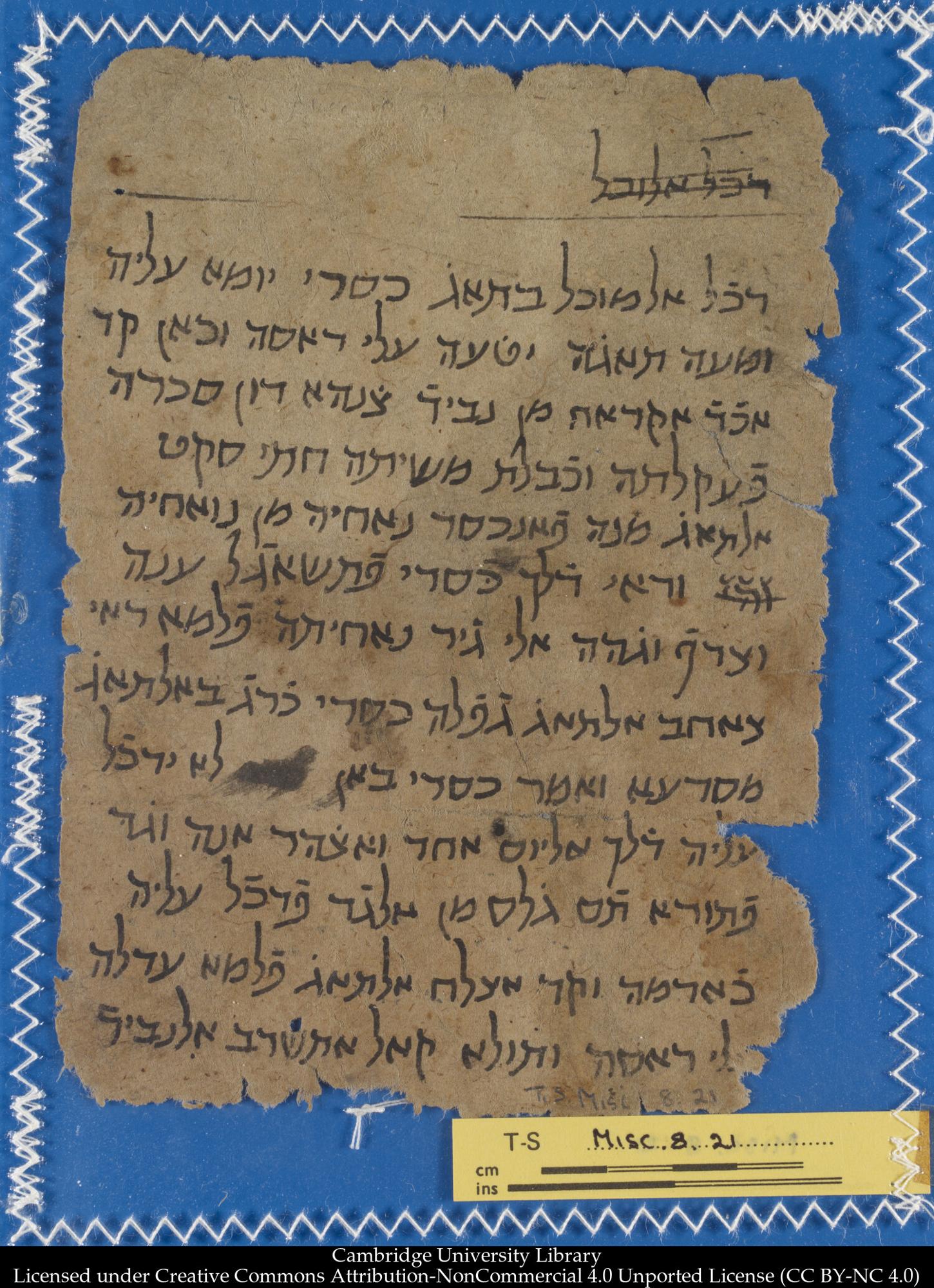 Image of item, e.g. a manuscript page